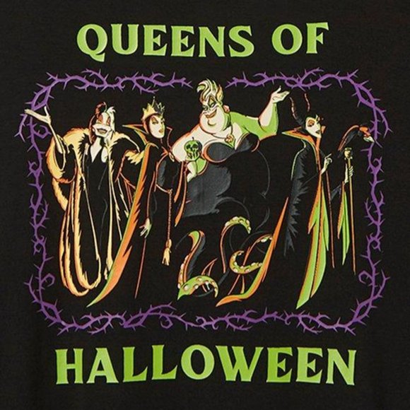 ❤️NWT VINTAGE TORRID TEE DISNEY VILLAINS QUEENS OF HALLOWEEN SUPER SOFT SIZE 1X - Picture 2 of 11